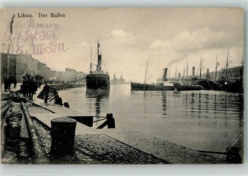Libau 1917 Hafen Feldpost WK I