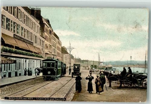 Boulogne-sur-Mer 1909 Straßenbahn Hafen