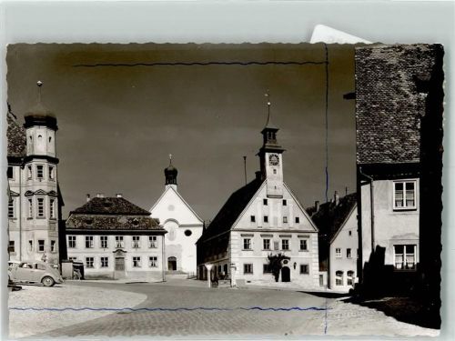 Greding Marktplatz VW-Käfer Ort handschriftlich Foto Original aus Archiv eines Ansichtskartenverlags