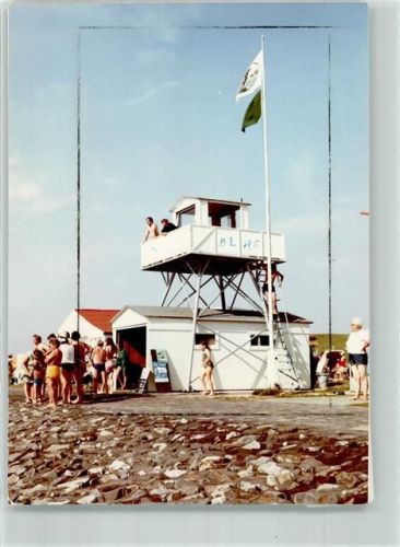 Tossens Foto Original aus Archiv eines Ansichtskartenverlags DLRG-Turm Ort handschriftlich
