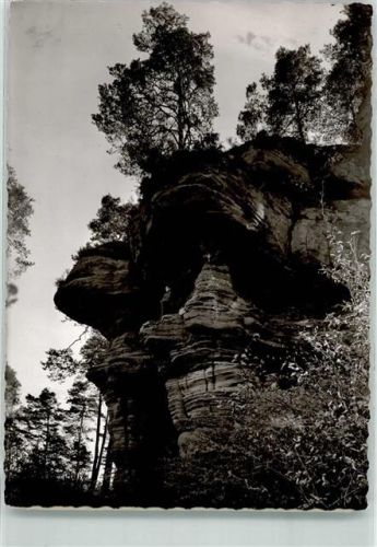 Rodalben Bruderfelsen Ort handschriftlich Foto Original aus Archiv eines Ansichtskartenverlags