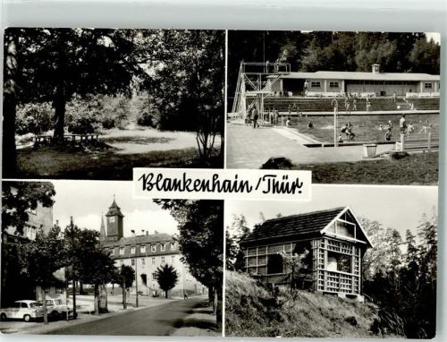 Blankenhain Rasenbänke Waldschwimmbad Rathaus Waldhütte am Hirschruf Fotograf Fasch
