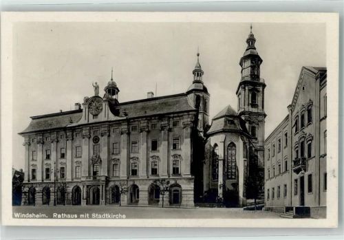 Bad Windsheim 1926 Rathaus Stadtkirche