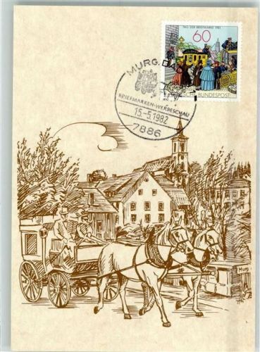 Murg Umzug ins neue Postamt Sonderstempel Briefmarken Werbeschau 15.5.1982