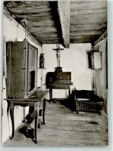 Dülmen Augustinerkloster Leidenszimmer der A. K. Emmerick Kreuz Schreibtisch Bett Schrank