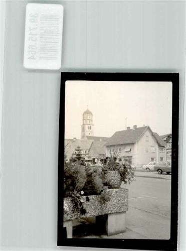 Illertissen Turm Auto Ort handschriftlich Foto Original aus Archiv eines Ansichtskartenverlags