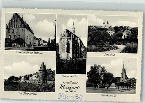 Haßfurt Rathaus Kirche Ritterkapelle Marktplatz Fischerrain