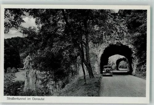 Gutenstein Straße Tunnel Auto Donautal Ort handschriftlich