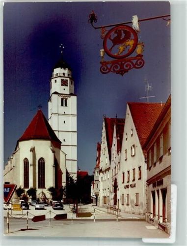Höchstädt Kirche Auto Gasthaus Ort handschriftlich Foto Original aus Archiv eines Ansichtskartenverlags
