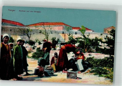 Tanger Tangiers Barbier auf der Strasse Friseur