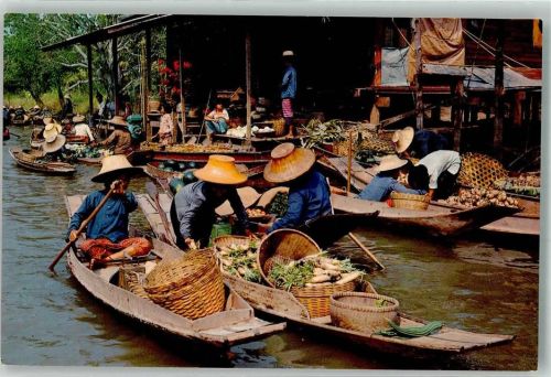 Rajburi Marktszene Floating Market