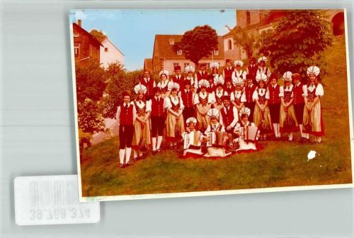 Ramsen Trachtengruppe mit Ziehharmonika Foto Original aus Archiv eines Ansichtskartenverlags Ort handschriftlich