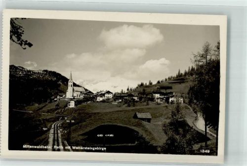 Reith Kirche Wettersteingebirge Mittenwaldbahn