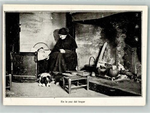 En la paz del hogar Frau Kinde Hund