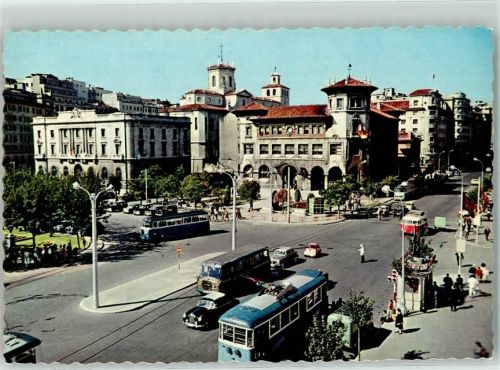 Santander Foto AK Omnibus Auto Avenues Alphonso XIII Calvo Sotelo