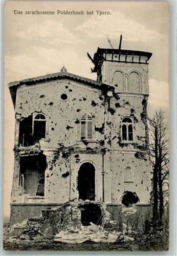 Ypres Das zerschossene Polderhoek Westlicher kriegsschauplatz