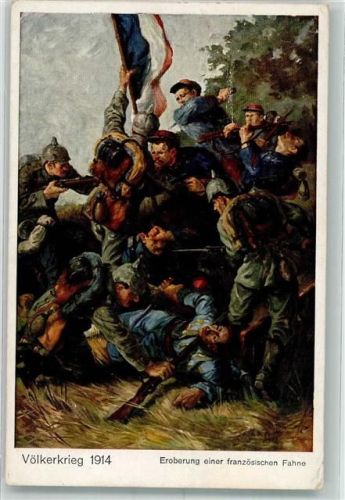 1914 Völkerkrieg 1914 Eroberung einer französ. Fahne
