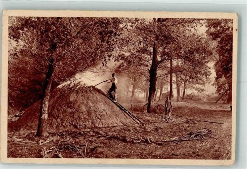 1947 Les Pyrenees Kohlenmeiler