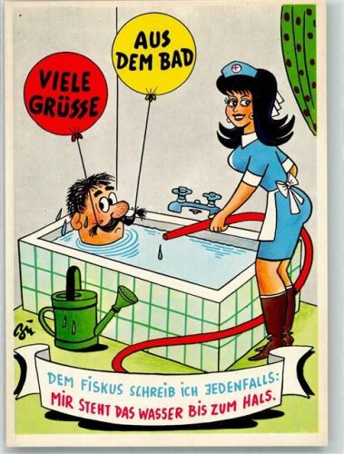 Kurbad Nr. 942 Gießkanne Badewanne Erotik