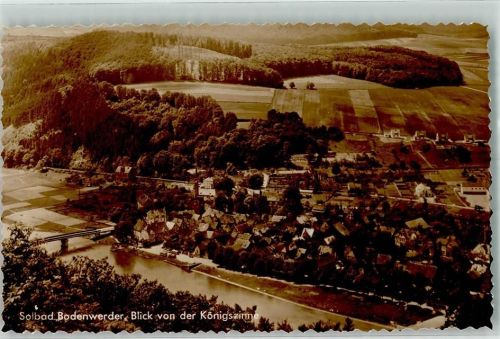 Bodenwerder mit Weserbrücke Foto Original aus Archiv eines Ansichtskartenverlags Ort handschriftlich