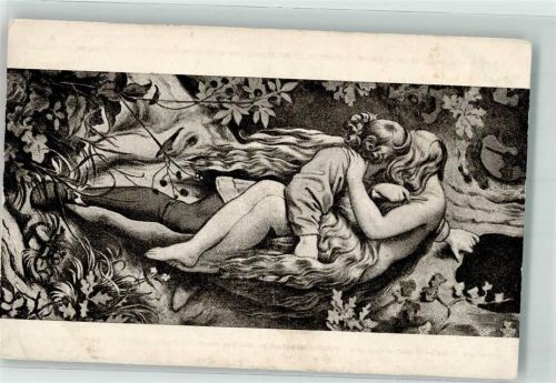 sign. Schwind Moritz v. Erotik Der Prinz und seine Braut Nr. 164 Verlag Georg D.W. Callwey