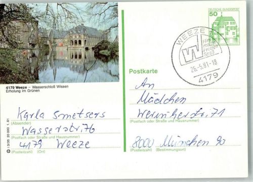 Weeze 1981 Wasser- Schloss
