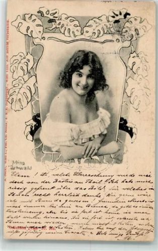 Erotik tiefes Dekolette A. Sockl Fec. Ch. Scolik Hofphotograph Fotomontage