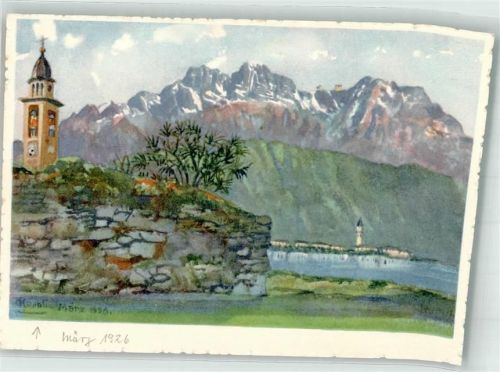 1926 Bienfaisance Spende Partie von Melide mit dem Monte Generoso X 32 Edition