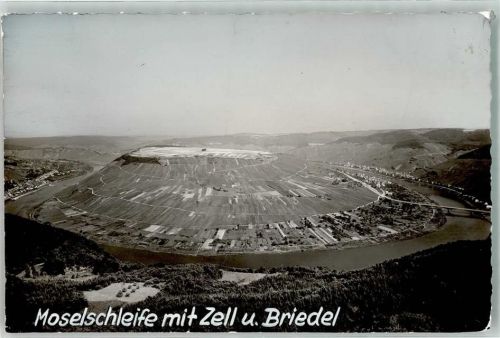 Briedel Moselschleife Ort handschriftlich Foto Original aus Archiv eines Ansichtskartenverlags