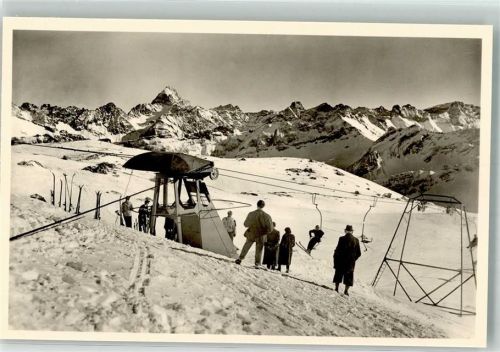 Ski Winter Nebelhorn Bergstation Sessellift Foto AK