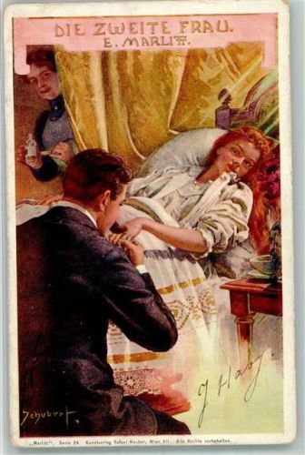 Die zweite Frau E. Marlitt Serie 24 Kunstverlag Rafael Neuber Schubert, H. 1903 Künstlerkarte