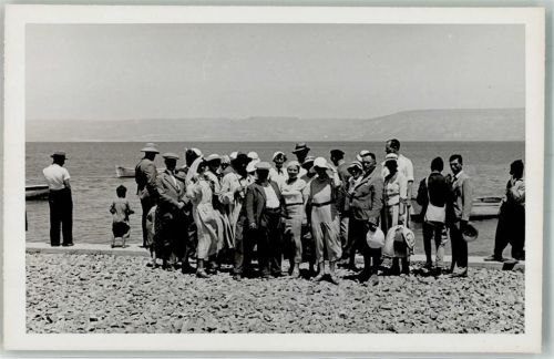 Tiberias Ort handschriftlich See Genezareth Gruppenfoto
