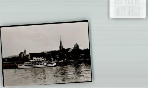 Neckarelz Motorschiff Kirche Ort handschriftlich Foto Original aus Archiv eines Ansichtskartenverlags