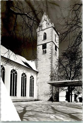 Bad Buchau Kirche Ort handschriftlich Foto Original aus Archiv eines Ansichtskartenverlags