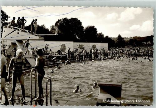 Fröndenberg Schwimmbad Striche auf Bildseite FOTO KEINE AK