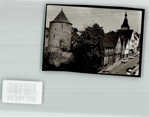 Winnenden Diebesturm VW Käfer Ort handschriftlich Foto Original aus Archiv eines Ansichtskartenverlags
