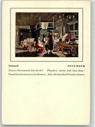 1944 sign. J. Voltz Dezember Verlag Woldemar Klein Nr. K 736 Bauernfamilie