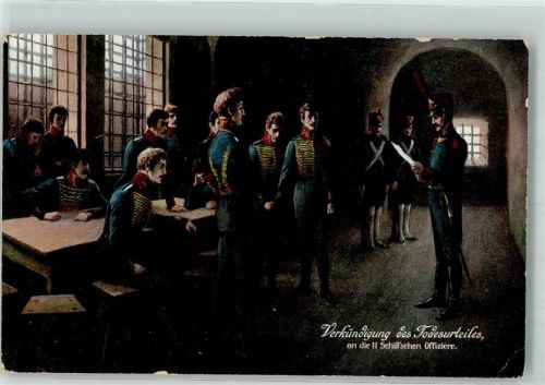 Wesel 1913 Verkündung des Todesurteils an die 11 Schill`schen Offiziere PFB 177/IV