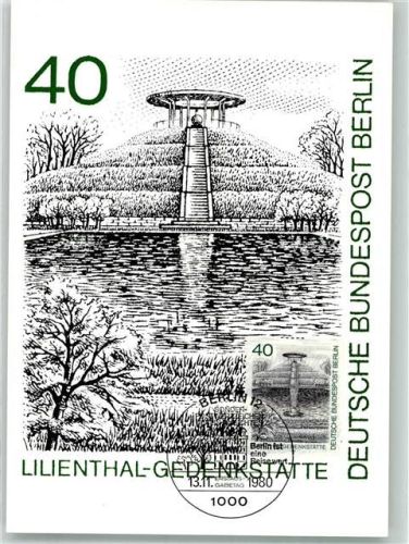 Lichterfelde Denkmal Lilienthal-Gedenkstätte Sondersempel Deutsche Bundespost Berlin Sonderkarte