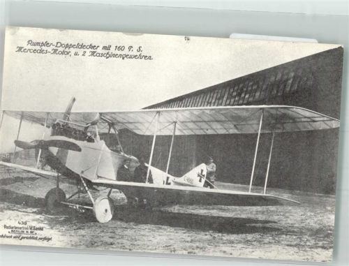 Rumpler-Doppeldecker mit Mercedes-Motor und 2 MG WK I Repro