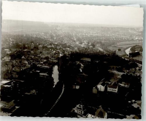 Bad Vilbel Fliegeraufnahme Ort handschriftlich Foto Original aus Archiv eines Ansichtskartenverlags