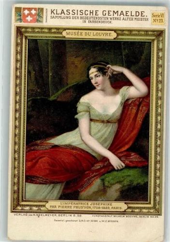 1900 Serie VI Nr. 23 Klassische Gemälde Museum Louvre im Bilderrahmen Adel Frankreich Josephine