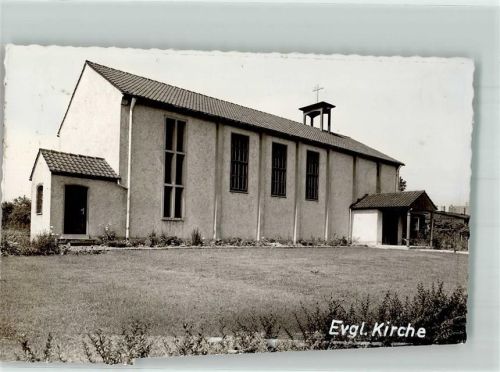 Kriftel Ev. Kirche Ort handschriftlich Foto Original aus Archiv eines Ansichtskartenverlags