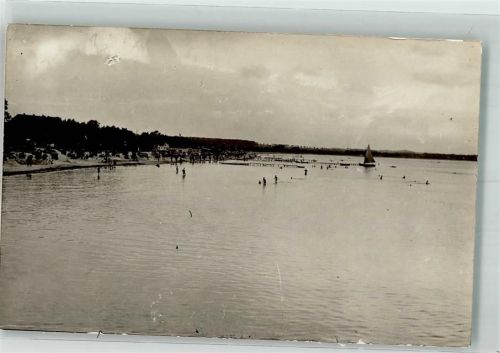 Haffkrug Strand mit Seebrücken Ort handschriftlich