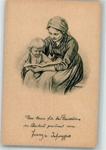 Mutter liest mit ihrem Kind in einem Buch Verlag für das Deutschtum im Ausland Nr. 195