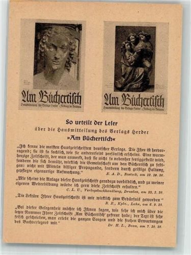 Freiburg Am Büchertisch Hausmitteilung des Verlags Herder