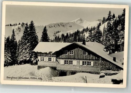Bolsterlang Gasthaus Berghaus Schwaben am Ochsenkopf Riedbergerhorn Fotograf Feldmann Notopfermarke Hüttenstempel