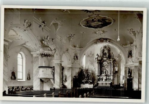 77776 W7624 Schapbach Foto AK Inneres der Kirche St.Cyriak