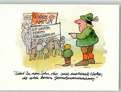 Comic schützt die Natur Humor Aus der Serie Frohnatur von Egon Knapp Politik