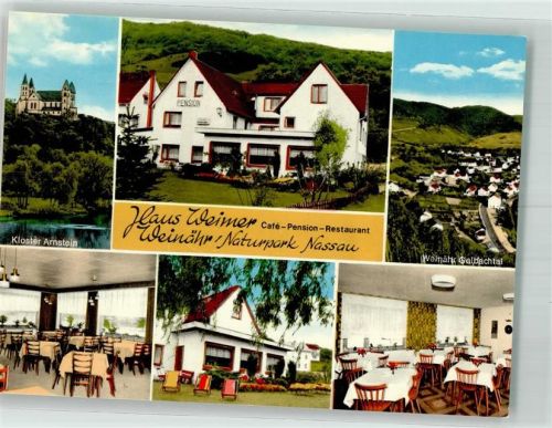 Weinähr Cafe Pension Gasthaus Haus Weimer im Gelbachtal mit Kloster Arnstein